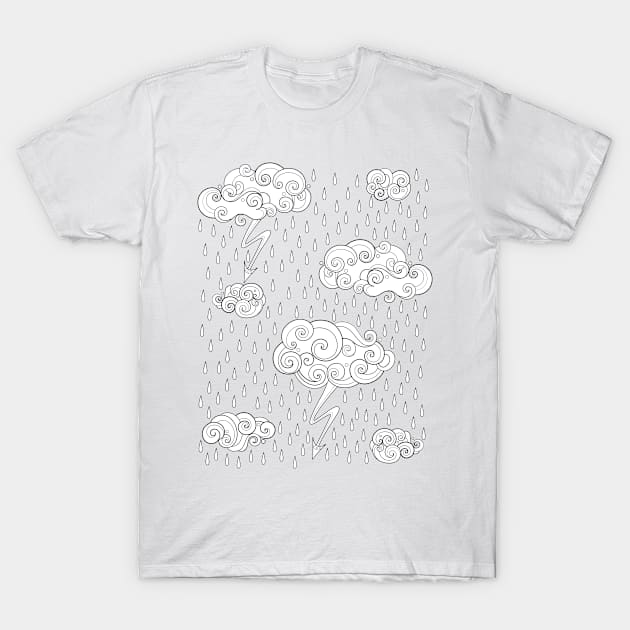 Noncolored Fairytale Weather Forecast Print T-Shirt by lissantee